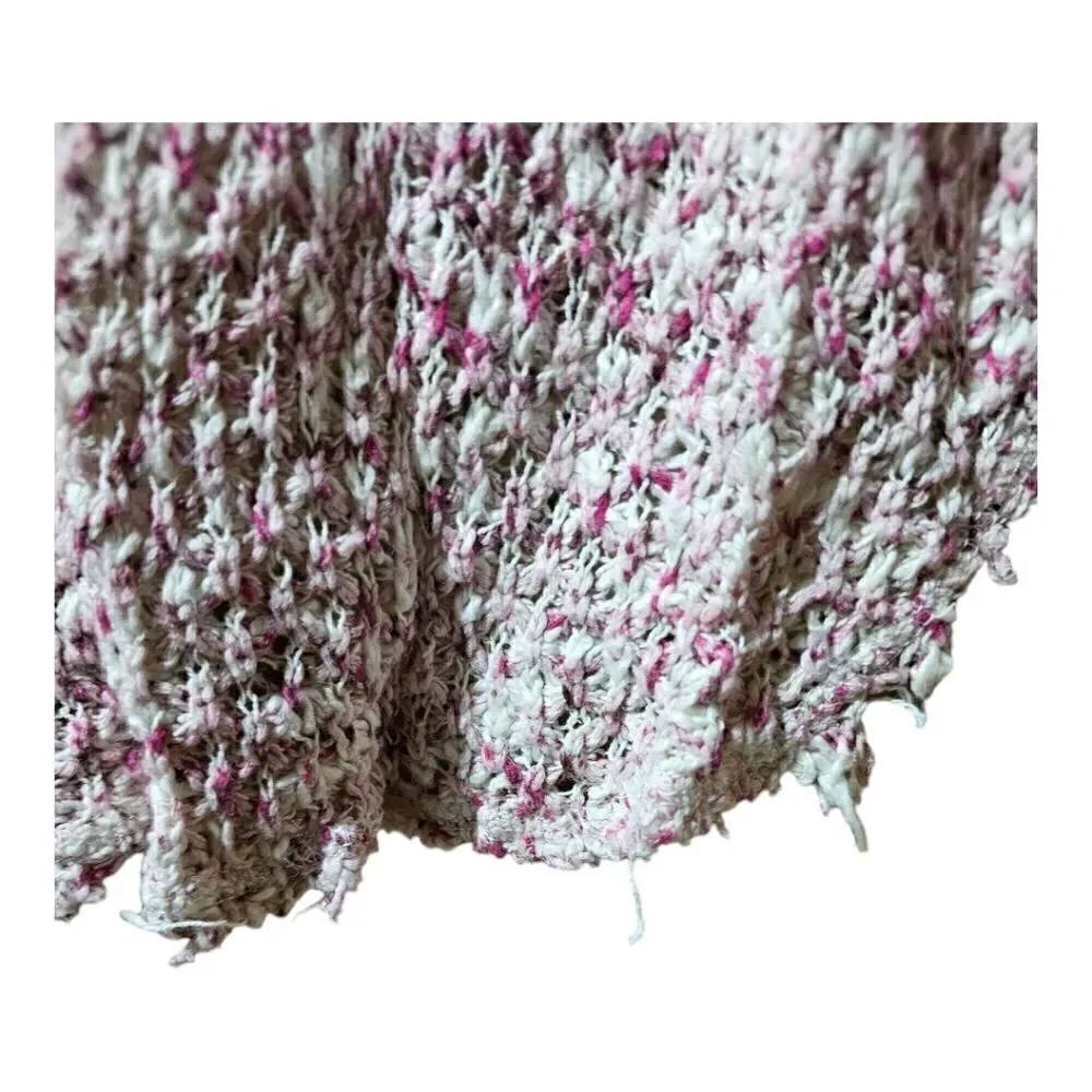 FREE PEOPLE Knit‎ Oversized Crew Neck Crochet Back Sweater- Size M